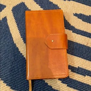 Leather-Bound Lined Pocketbook